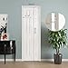 JUBEST Bifold Doors, 6 Panel Primed Bifold Closet Doors for 24