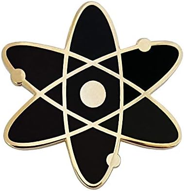 Pinsanity Atomic Symbol Black Enamel Lapel Pin
