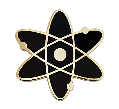 Pinsanity Atomic Symbol Black Enamel Lapel Pin