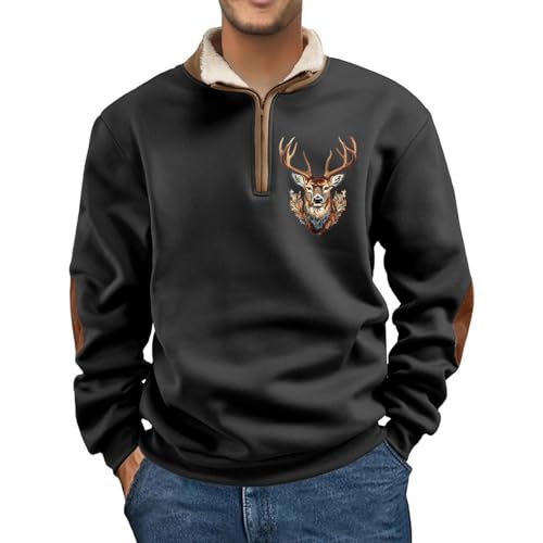 Pull rétro doublé polaire pour homme vêtement chaud et doux d'hiver