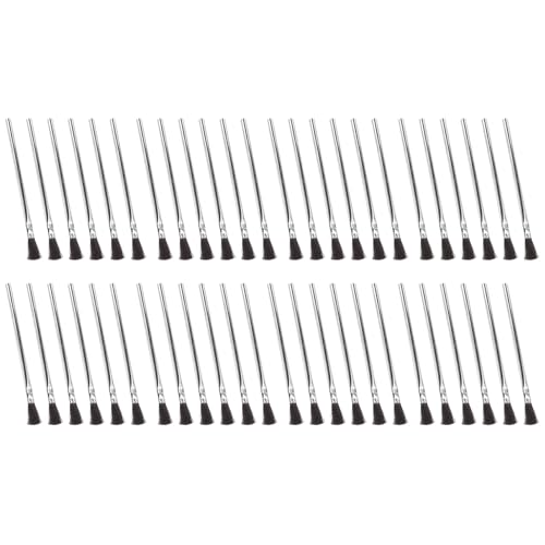 Tacdas Cepillos para ÁCido - 48 Unidades, Cepillos de Fundente ÁCido de Crin de 3/8 de Pulgada, Cepillos de Pegamento Desechables para CarpinteríA, Cepillos Epoxi