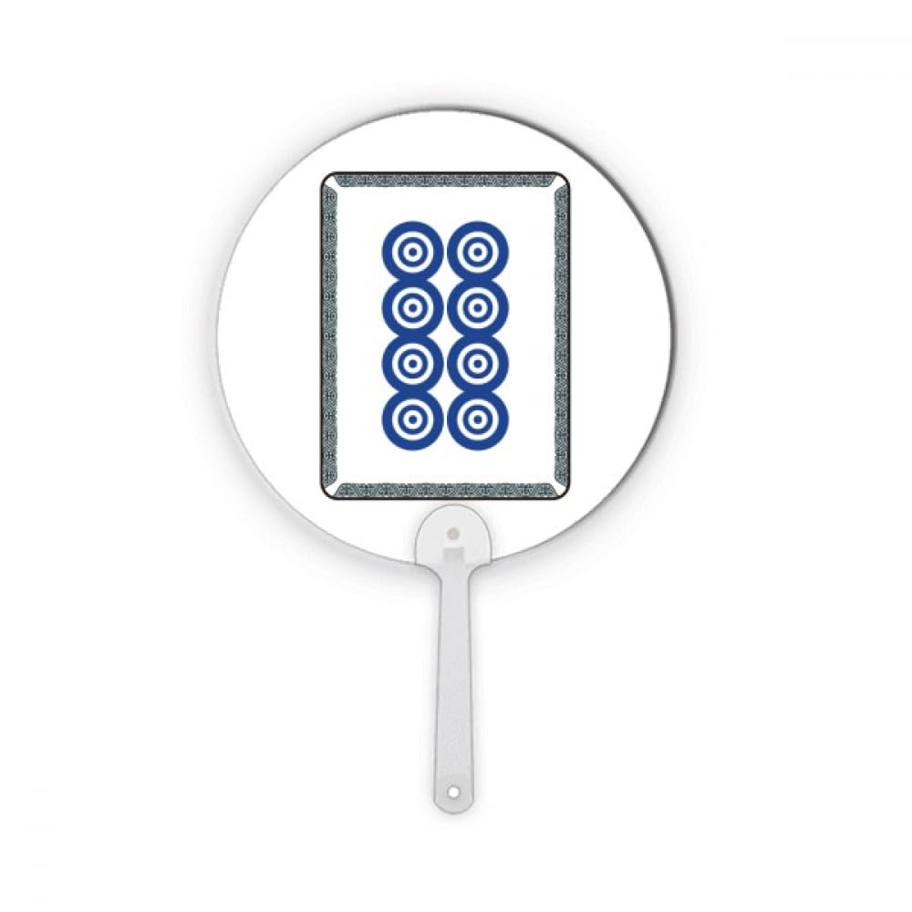 Mahjong Cercle Dots 8 Carreaux en Plastique Rond Décoratif