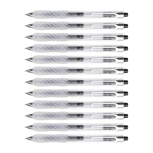 12PCS Retractable Gel Pen for Writing Note Taking Journaling Quick Drying Gel Inks Pen 0.5MM Tip School Supplies Quick Drying Ge