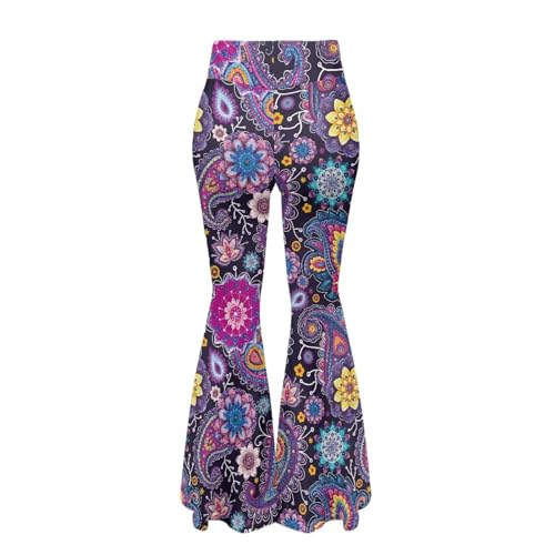 Women's High Waisted Flare Leggings Bootcut Workout Yoga Pants-Tummy Control Bell Bottom Legging for Yoga Gym XS-2XL3