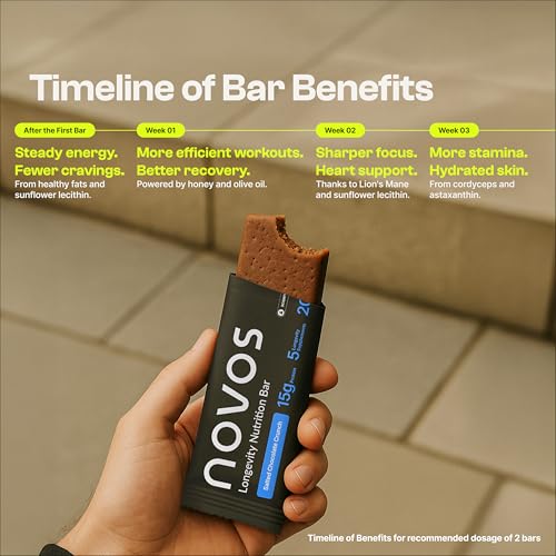 Novos Longevity Protein Bar 15g Proteína Chocolate Salado miniatura 5