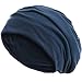 Produktbild style3 Slouch Beanie aus atmungsaktivem, feinem und leichten Jersey Unisex Mütze Haube Bini Einheitsgröße, Farbe:Stone Blue