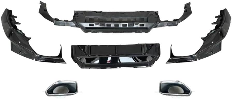 Rear Diffuser Splitter for BMW 2 Series G42 220i M Sport Coupe 2-Door 2022-2023 Polypropylene PP Lower Bumper Lip Spoiler Valance Protector with Black Exhaust Pipe Tips Factory Outlet