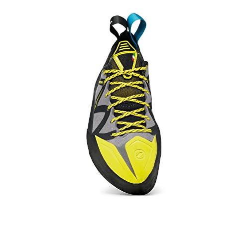 Scarpa Men's Vapor Lace Rock Climbing Shoes For Sport Climbing And Bouldering - Smoke/Yellow - 11 #TOP4