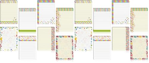 Image of Junkin 8 Pcs Memo Pads for Women, Colorful Funny Note Pads, 4 inch x 5.6'' | Fun Pattern Design, Office Home Refrigerator Use, To Do List Scratch Memo Notes, Gift Supplies, 30 Sheets Per Pad