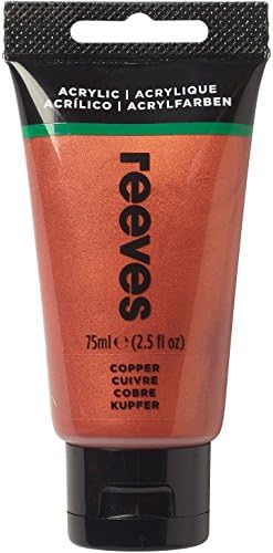 Reeves Acrylic Paint - Highly Pigmentented Acrylic Colours For Hobbyist, Leisure & School - Gold, 75ml
