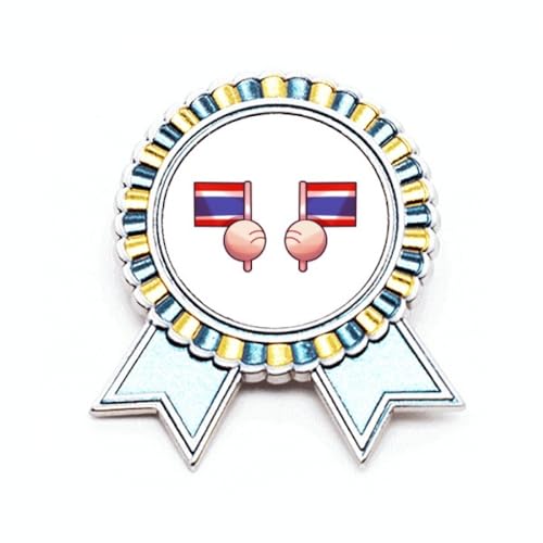 Broche drapeau de la Thaïlande en métal taille M pour costume et collection