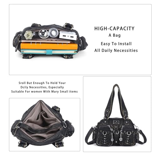 Angel Kiss Small Purse Handbag for Women Crossbody and Shoulder Bags Multipocket Soft Hobo Purses Adjustable Strap4