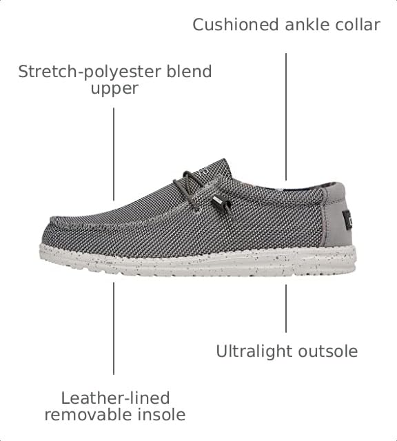 Image of HEYDUDE Men's Wally Funk Mono | Men's Shoes | Men Slip-on Loafers | Comfortable & Light-Weight