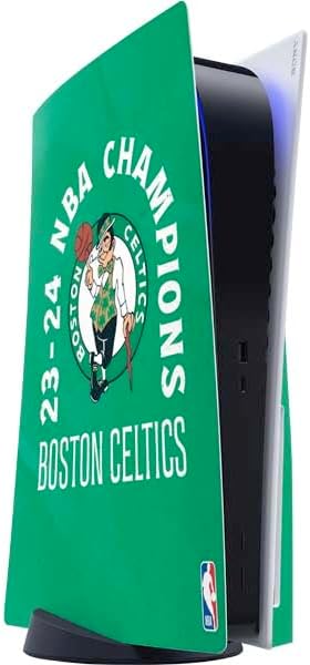 Skinit Decal Gaming Skin Compatible with PS5 Console - Officially Licensed NBA Boston Celtics Green Primary Logo Design