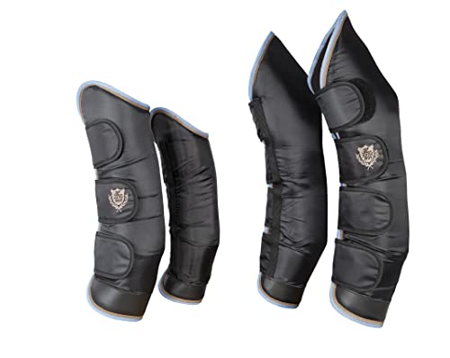 PFIFF 101341 Barrow - Juego de 4 polainas de transporte (acolchadas, estables), color negro