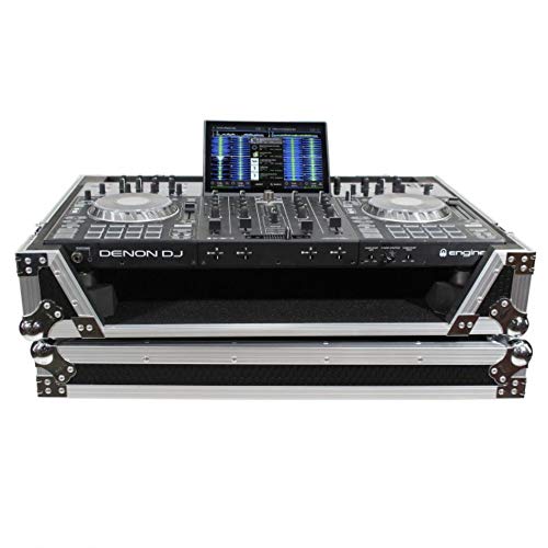 ProX XS-PRIME4 W ATA Flight Case For Denon PRIME 4 DJ Controller with 1U Rack Space and Wheels