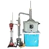 23pcs New 1000ml Lab Distillation Apparatus Essential Oil Pure Water Distiller Glassware Kits w/Thermostat Electric Heater Storage Box
