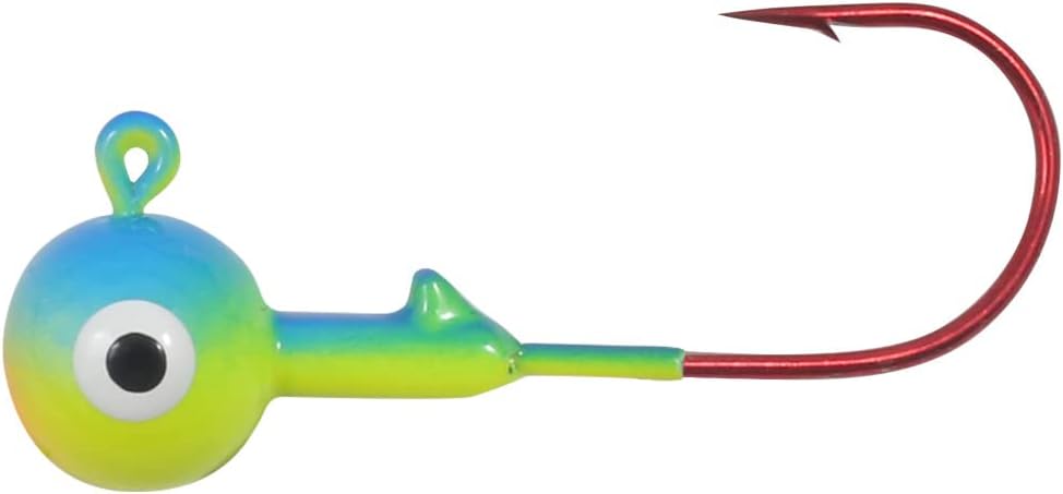 Northland Tackle Gum-Ball Fishing Jig Heads for Walleye, Bass, Trout, Crappie, & Panfish – 22 Lure Colors, Bulk Packs, 8 Sizes (1/64, 1/32, 1/16, 1/8, 3/16, 1/4, 3/8, & 1/2 Oz)