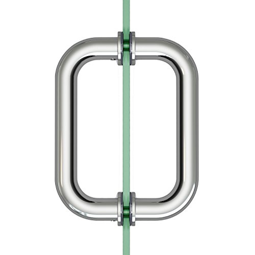 Frameless Shower Door Hinge And Pull Handle Set Polished Chrome Stainless Steel #TOP5