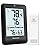 Newentor Indoor Outdoor Thermometer Wireless, Remote Temperature Monitor Hygrometer, Outside Inside Thermometers with Comfort Indicator, 4 Inch Screen Humidity Gauge, 328ft Range for Home Patio, Black