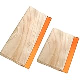 PP OPOUNT 9.4 Inches Screen Printing Squeegee and 5.9 Inches Wood Screen Ink Scraper Wooden Ink Scraper for Screen Printing