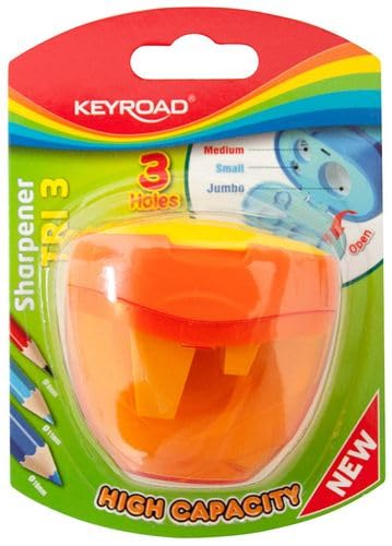 KEYROAD, Aiguiseur 3 trous, Coloris aléatoire