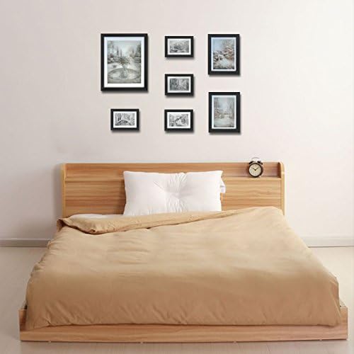 Amazon Brand - Umi Photo Frames Gallery Set of 7, One 8x10, Two 5x7, Four 4x6, Wall Mounted and Tabletop, Black