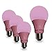 Sleeklighting LED A19 Pink Light Bulb, 120 Volt by - 3-Watt Energy Saving - Medium Base - UL-Listed LED Bulb - Lasts More Than 20,000 Hours 2pack