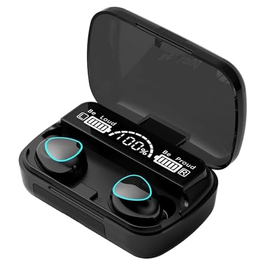 WPTCRKLZ Wireless Earbuds, Bluetooth 5.3 Ear Buds LED Power Display IPX7 Waterproof Headphones 30H Playtime Stereo Earbuds with Comfort Lightweight in Ear Earphones for iOS/Andriod