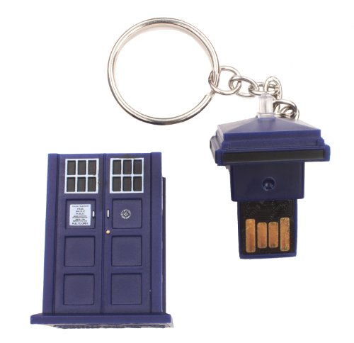 Doctor Who Memory Stick - TARDIS 8GB USB Key Chain with Flashing Blue LED Light Doctor Who Memory Stick - TARDIS 8GB USB Key Chain with Flashing Blue LED Light