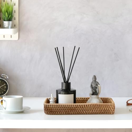 Hocadrv Körbe Aufbewahrung Geflochten Dekotablett Geflochten Aufbewahrungskorb Geflochten Tablett Rattan Geflochtene Körbe