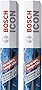 BOSCH ICON 26A17A Driver & Passenger Side Premium Beam Wiper Blades - Set of 2 Combo Pack (26A & 17A)