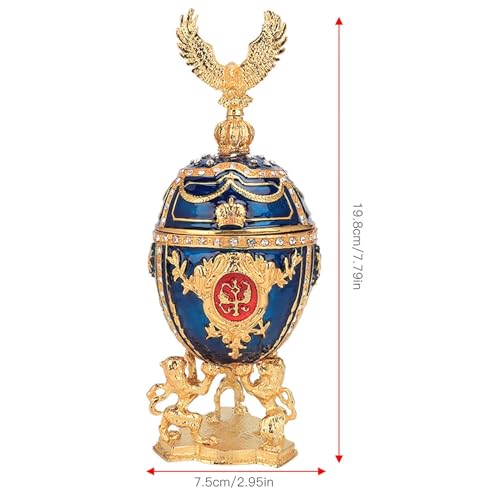 Oeuf Fabergé coffret à bijoux émaillé pour collier et bracelet - 5