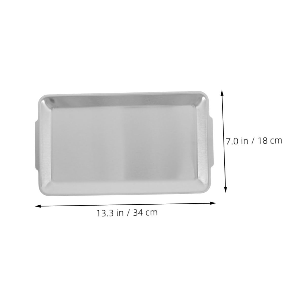 VANZACK Stainless Steel Barbecue Tray Multi Use Grill Pan for Hot Pot Snacks More Durable Easy to Clean Serving Plate for Home Parties Outdoor Picnics