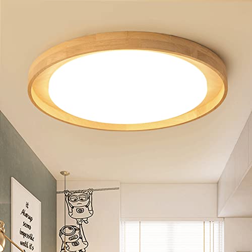 Lámpara de techo de madera de caucho minimalista y ajustable 5