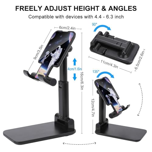 Support téléphone portable pliable et réglable avec base antidérapante - 2