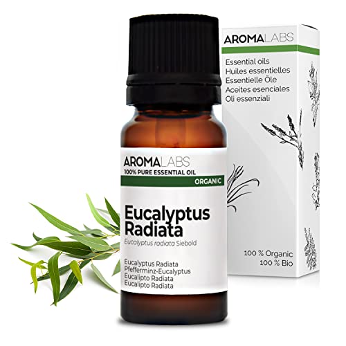 Eucalipto Radiata BIO (Eucalyptus radiata) - 10 mL - Aceite Esencial Quimiotipado y Certificado AB - Salud respiratoria - Aroma Labs