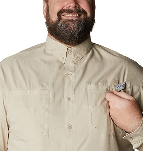 Columbia Camisa masculina de manga comprida PFG Tamiami II, proteção solar FPS 40, tecido absorvente