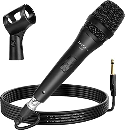 OneOdio Dynamic Vocal Microphone, Microphone for Singing 5.0m XLR Cable Cardioid Mic for Karaoke Machine Vocalist Recording Studio Party Karaoke Singing, Speech, Wedding, Stage and Outdoor Activity