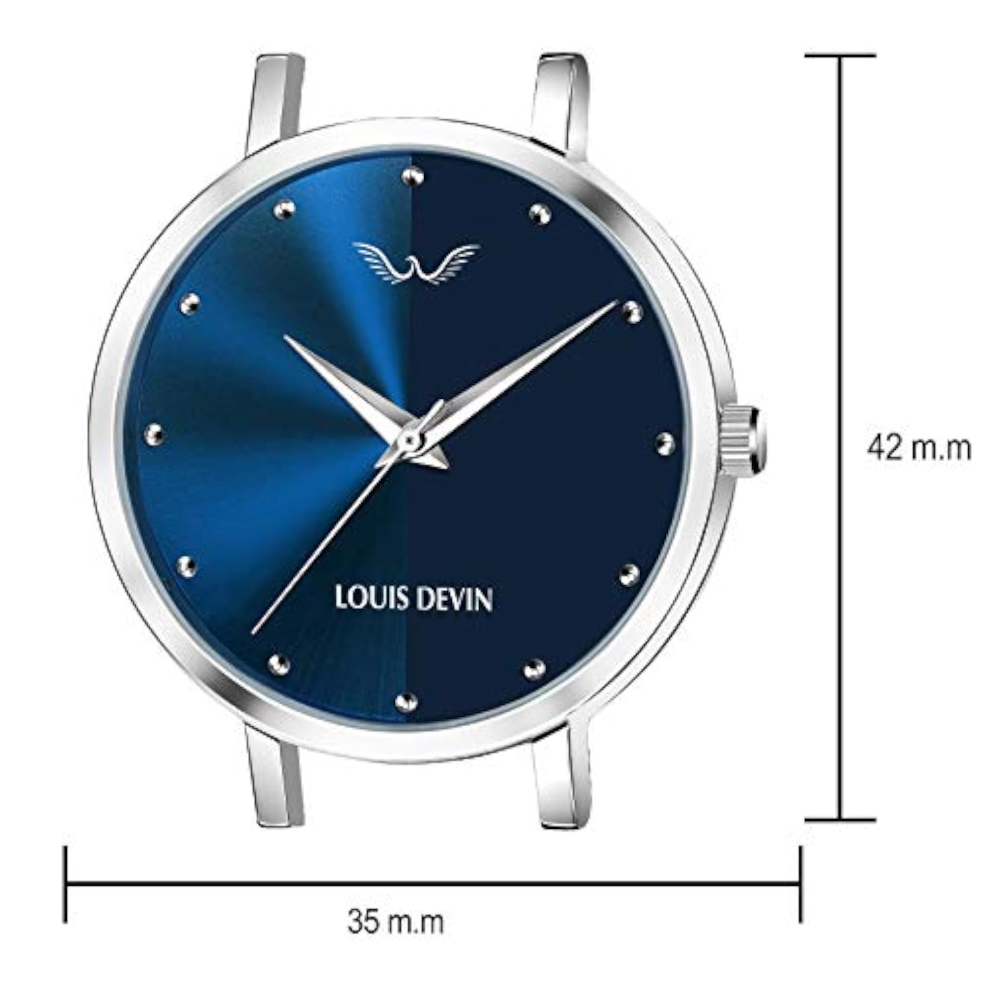 Women's Mesh Blue Dial Silver Band Analog Wrist Watch