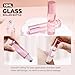 bofessor 4 Pack Pink Glass Essential Oil Roller Bottles, 10ml Empty Refillable Rollerballs with Pink Caps - Travel Roll-On Containers for Perfume & Essential Oils