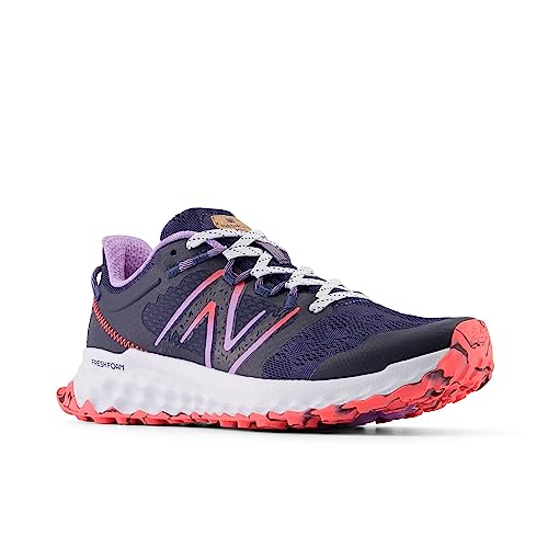 New Balance New Balance Women's Fresh Foam Garoe V1 Trail Running Shoe, Natural Indigo/Electric Purple/Electric Red, 5 Wide