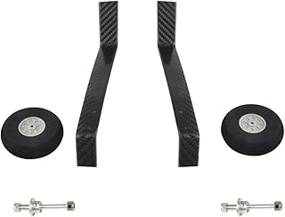 1 Set Carbon Fiber 50E Landing Gear Wheel Kit DIY Parts for RC Airplane Jet