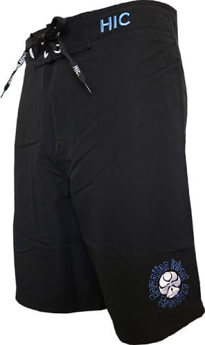 HIC Willmore Clean & Mean Peached Microsuede Boardshorts in Black - 29