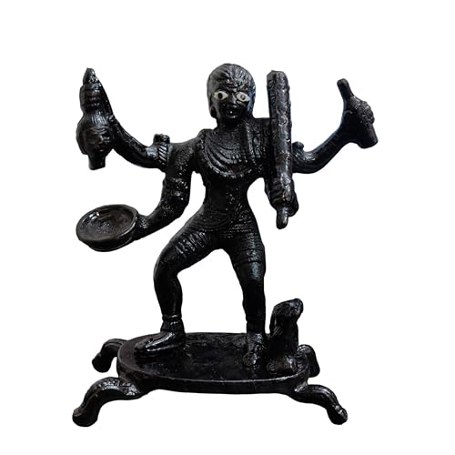craftslook Kaal Bhairav Mahakal Statue aus Eisen, 12,7 cm, Hindu-Gott Bhairav Murti, Avatar von Shiva, tantrische Gottheit, Batuk Bhairav Baba Idol für Pooja, Mandir, Tempelanbetung und spirituelle