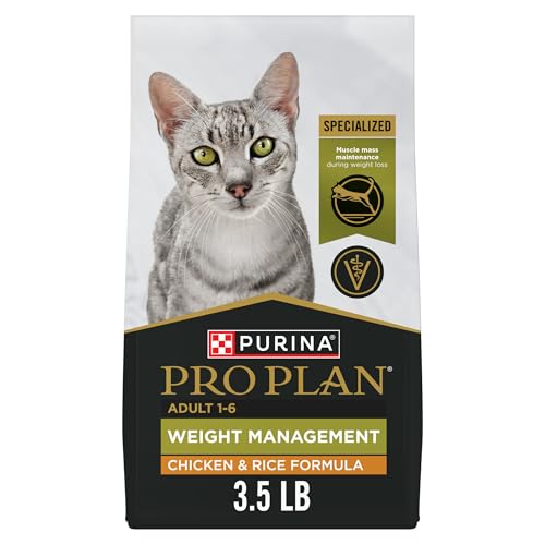 Purina Pro Plan Weight Control Dry Cat Food, Chicken and Rice Formula - 3.5 lb. Bag