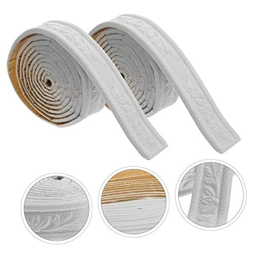 Homoyoyo 2 Rolos De Rodapé Decoração De Escritório Fita De Calafetagem Papel De Parede Floral Decalq