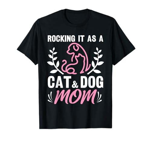 Cat and Dog Mom Fur Mama Mother's Day T-Shirt