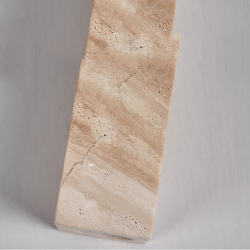 Aplique de pared rectangular Wabi-Sabi de travertino con cableado downlight nórdico 8
