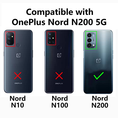 Yzok Compatible With Oneplus Nord N200 5G Case,With Hd Screen Protector, [Military Grade] Ring Car Mount Kickstand Hybrid Hard Pc Soft Tpu Shockproof Protective Case For Oneplus Nord N200 5G (Red) #TOP1